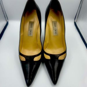 Jimmy Choo Black leather heels